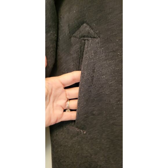 Lands End Wool Blend Women's Double Breasted Pea Coat Gray Size 4 - Picture 10 of 16